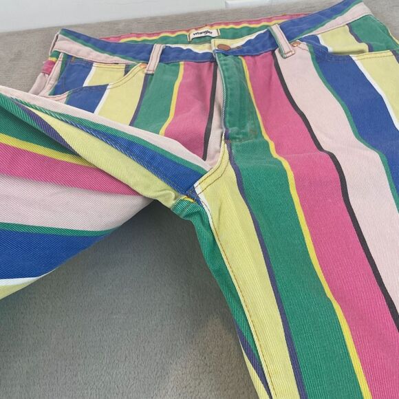 Wrangler Jeans Women 31 (32x29) Multicolor Striped Wanderer 622 High Rise Flare - Picture 5 of 16